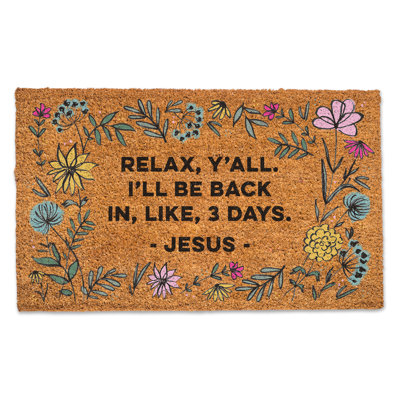 Relax Jesus Door Mat