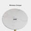  Modern 70.1'' White Tray Table Glass Floor Lamp with USB Tray Table