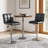 Flavienne Swivel Bar Stools Set Of 2 With Heavy-Duty Metal Base & Footrest Back-1555188989-1555188991