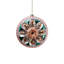 Médaillons de Noël vintage en verre à motifs floraux, ensemble de 6