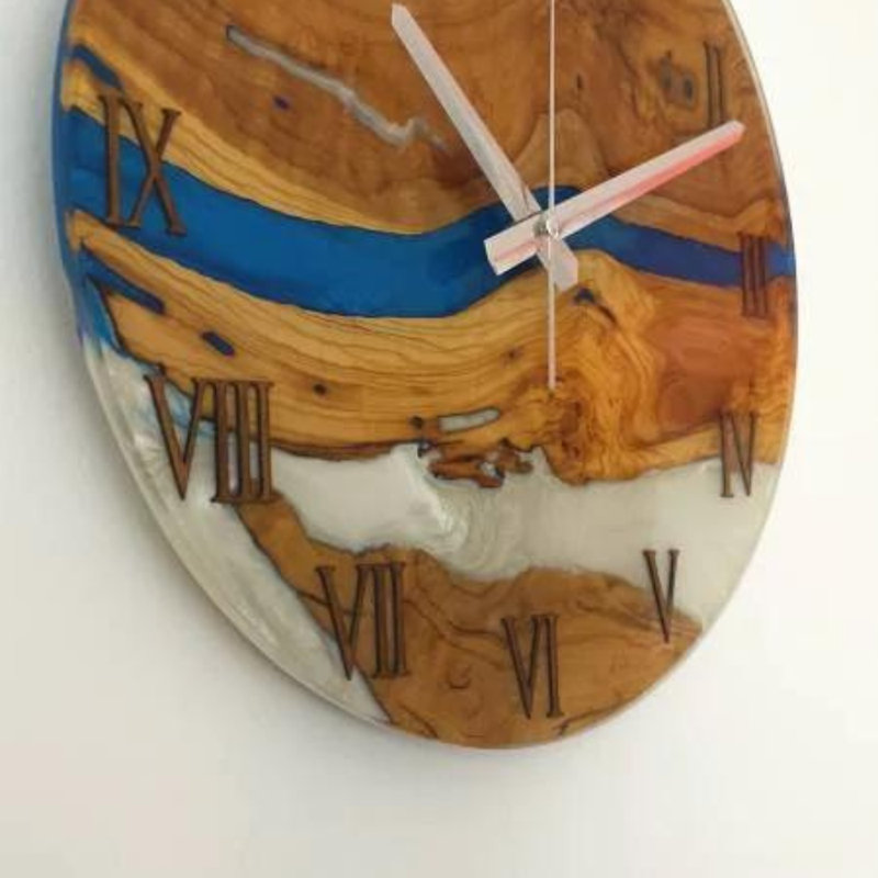 Wood Wall Clock, 10" H x 10" W x 2" D