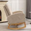 Chaise berçante avec repose-pieds à haut dossier-549167388