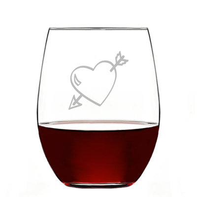 Verre à vin sans pied 21 onces love ajouré