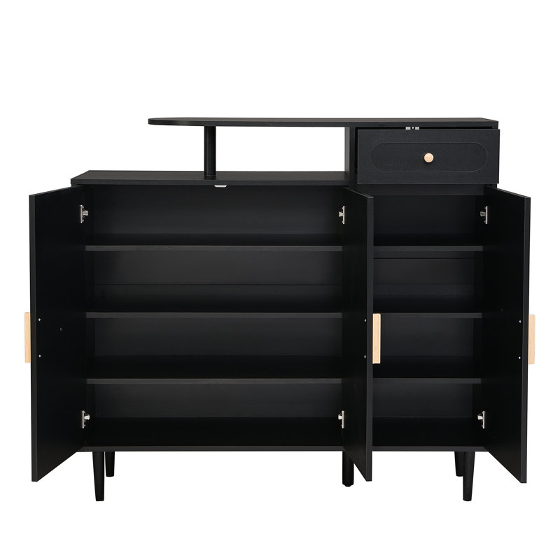 Armoire à chaussures élégante avec portes arquées et tiroir ON-TREND