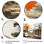 Orange Sunset Abstract Landscape Stream II - Art abstrait paysage mural-178300460-178300463