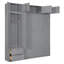 Grand lit escamotable mural avec armoire, tablettes et garde-robe, lit plateforme pliable peu encombrant, gris-766350704