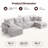 148" Down Cloud Couch, Oversized Modular Comfy Sofa for Living Room, U Shaped Sectional Couches with Detachable Sofa Cover, Storage Ottoman-60417066