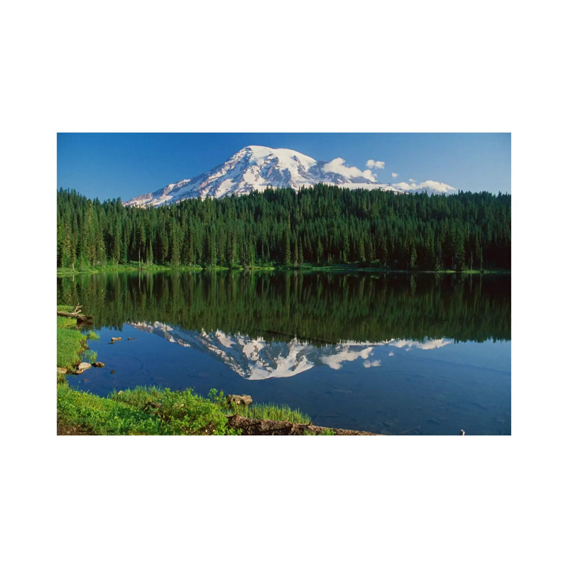 Mount Rainier And Reflection Lake, Mount Rainier National Park, Washington I by Tim Fitzharris - Wrapped Canvas Print