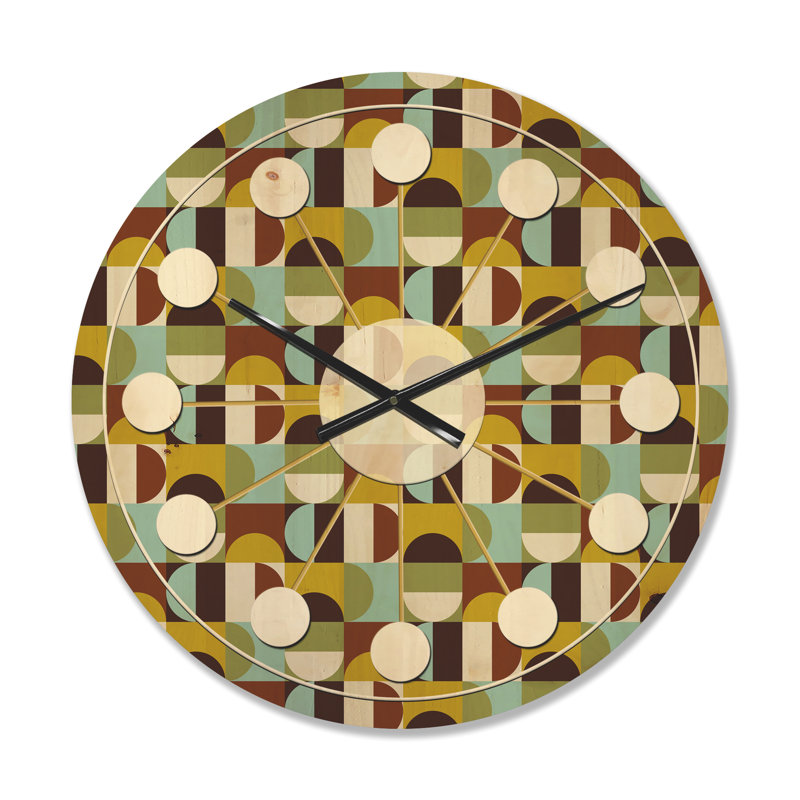 Horloge murale rétro Mid-Century, Moyen