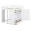Lit mezzanine avec tiroirs, tablettes et lumière-433269128
