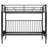 Multi - Function Black Twin Over Full Metal Bunk Bed, Futon Conversion, Features, Quality Steel Frame Function, Black, Easy Setup