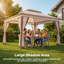 Tente de jardin pliable instantanée de 3,35 m x 3,35 m avec moustiquaire-135238491-135238492