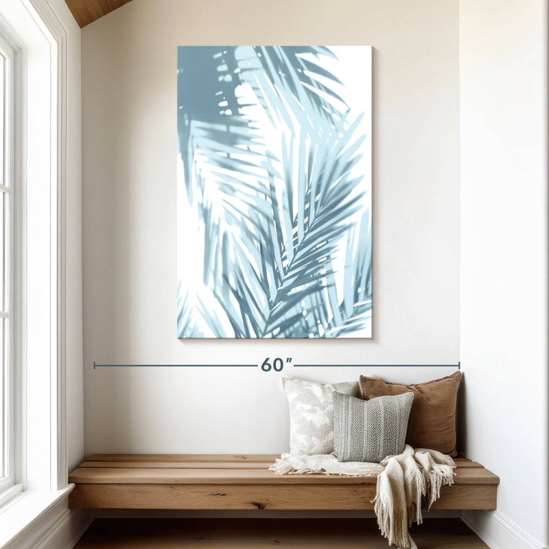 Harnek Palm Shadows Aqua I, H 48 po x l 32 po