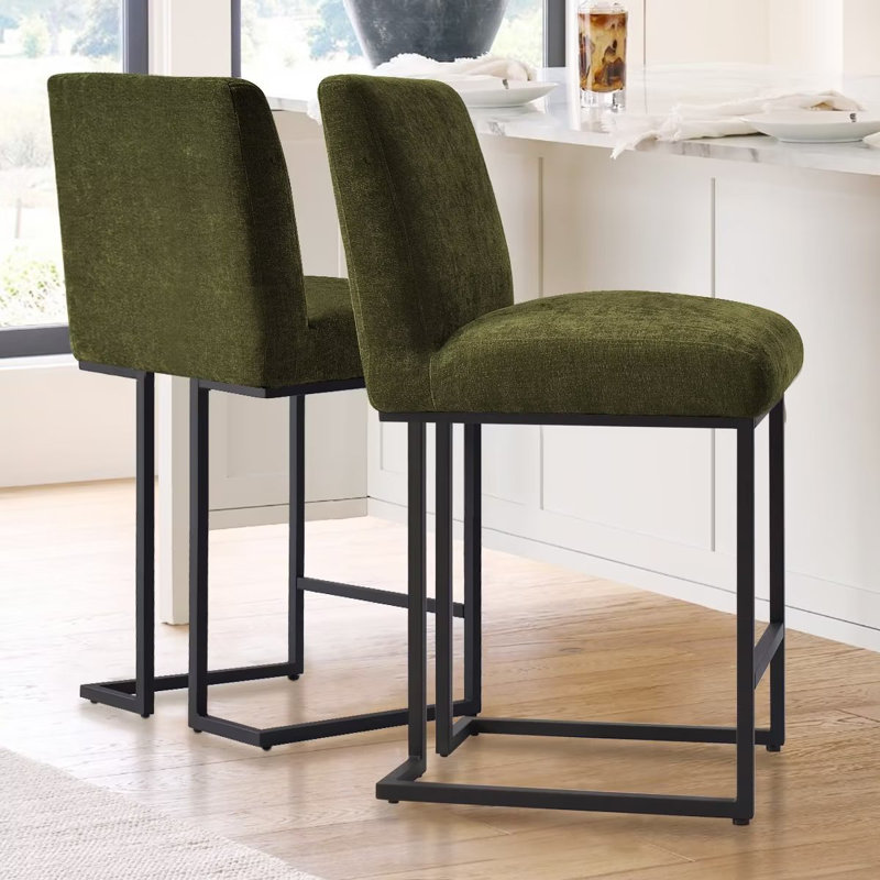 Tabouret de comptoir 25 po Chelley, Vert