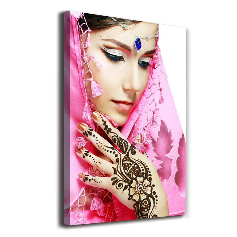 Indian Woman - Wrapped Canvas Print