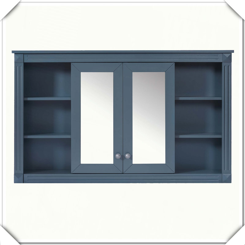 Armoire à pharmacie murale avec miroir, Bleu