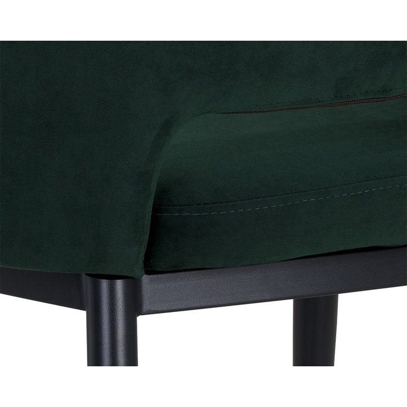 Upholstered Dining Chair, Deep Green Sky