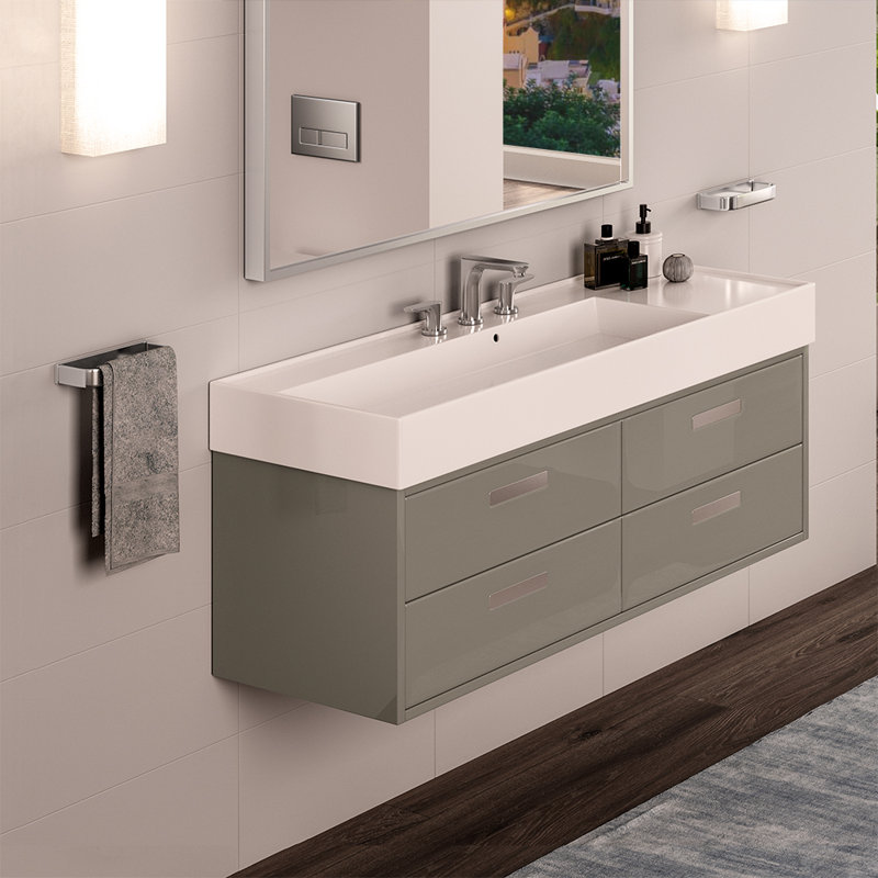 Tre Double Wall Mounted Towel Bar