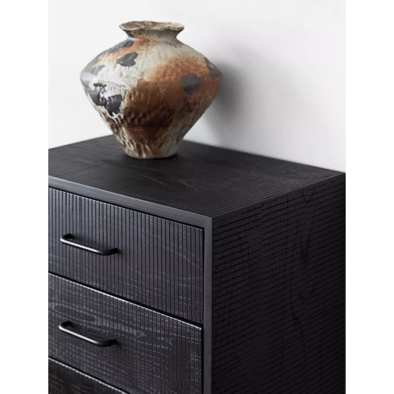 Commode d'appoint simple en bois massif