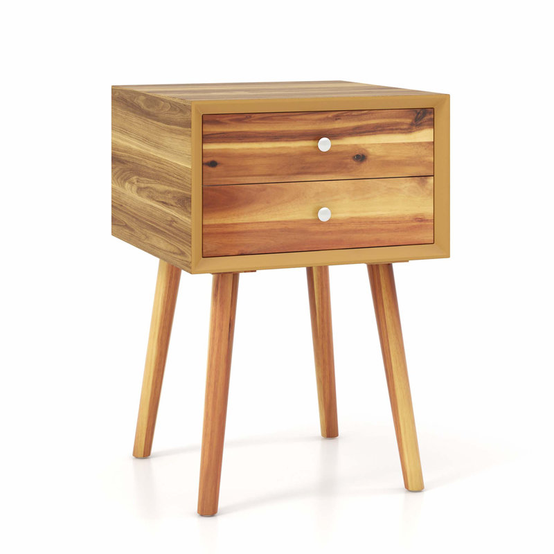 2 - Drawer End Table, Walnut