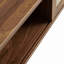 Table basse en rotin PE, porte coulissante pour rangement, pieds en bois massif, table de salon