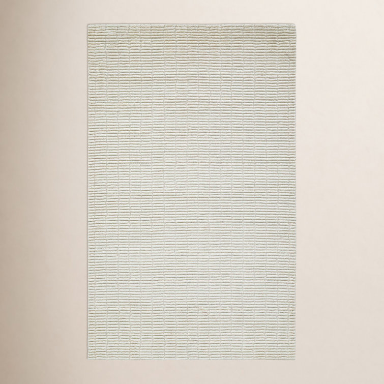 Debra Hand Tufted Wool Ivory Rug