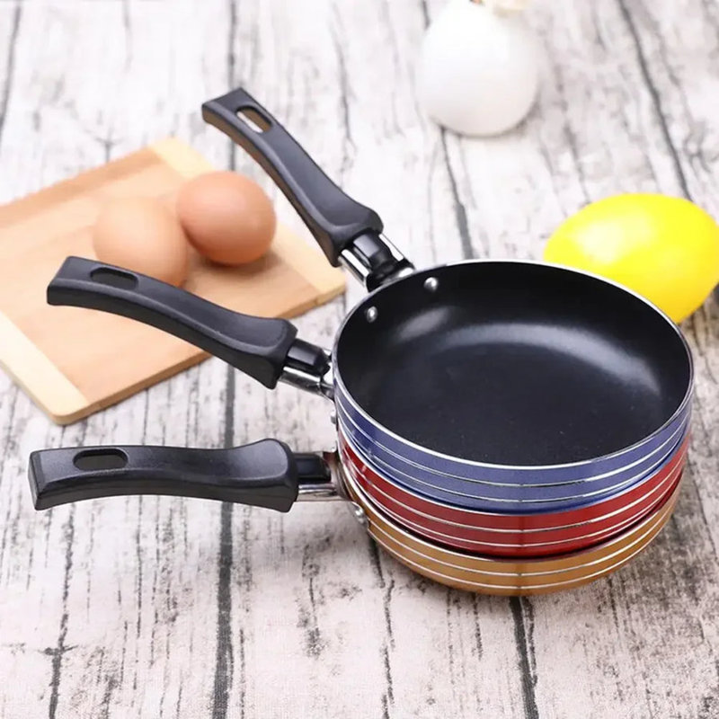 Mini poêle à frire antiadhésive, crêpière à œufs, casserole en aluminium durable
