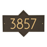 Hampton Modern Personalized 1-Line Wall Address Plaque