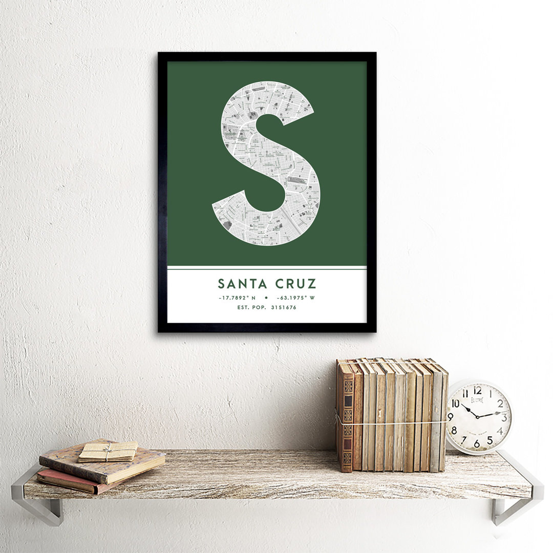 Santa Cruz Green - Picture Frame Typography