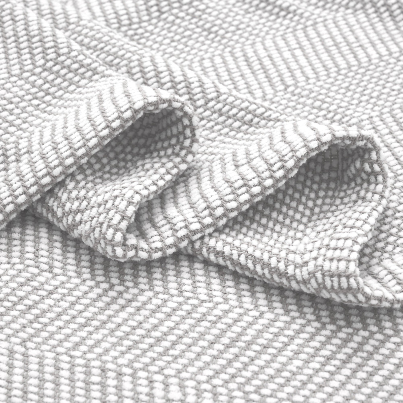 Cotton Woven Throw Blanket, Full, Gray