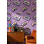 Papier peint mauve à motif géométrique rétro-1902838951