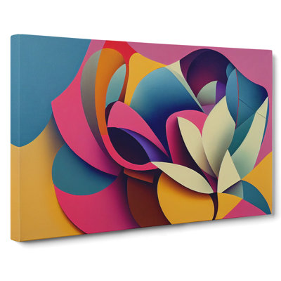 Riveting Abstract Flowers - Wrapped Canvas Painting