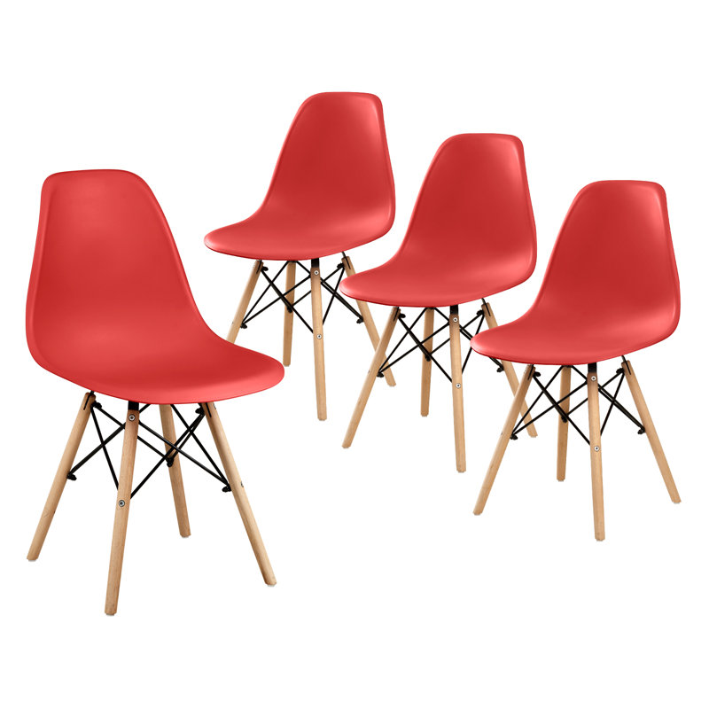Chaise d'appoint pour bureau de cuisine Josclyn, Rouge