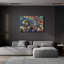 «Hacia El Om obligo De La Luna», art mural en verre acrylique par Pierre Gavidia, 36 po x 24 po-133430422