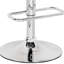 Tabouret réglable moderne avec siège pivotant à mouvement polyvalent gris et argent