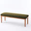 Banc de chambre rembourré vert 53 po, base de lit en bois avec siège en tissu pour la chambre à coucher, tabouret de siège de lit-2059438870