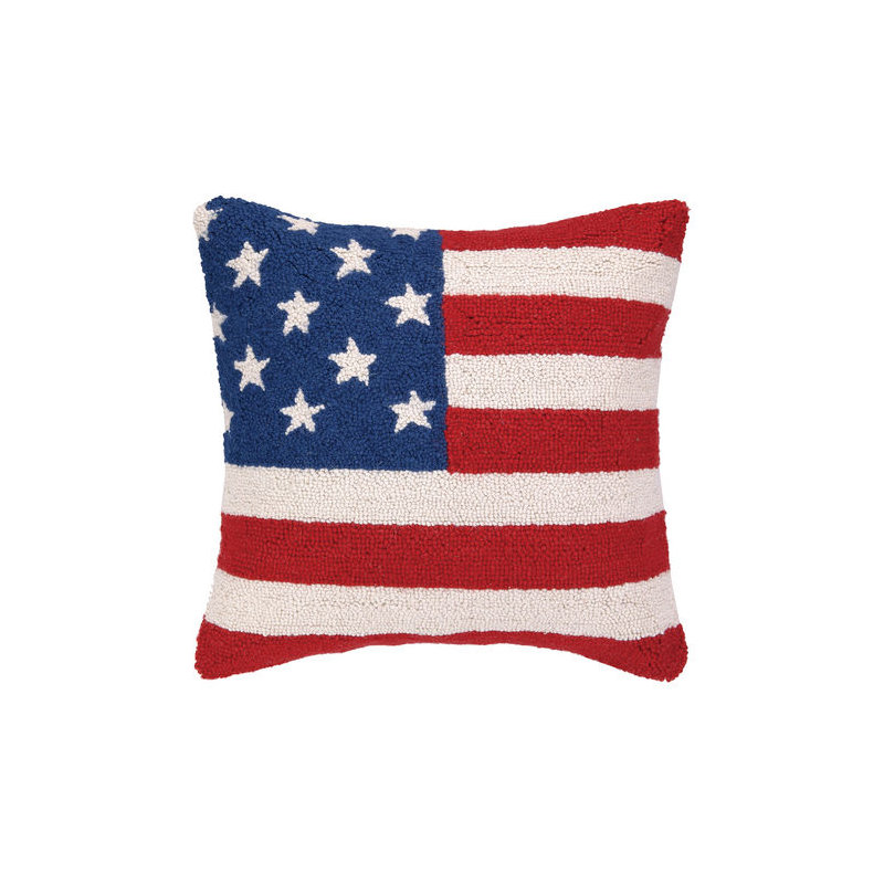  Coussin en laine American Flag
