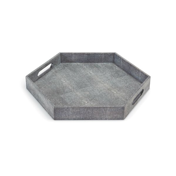 Santos decorative faux shagreen cream tray - Andrew Martin