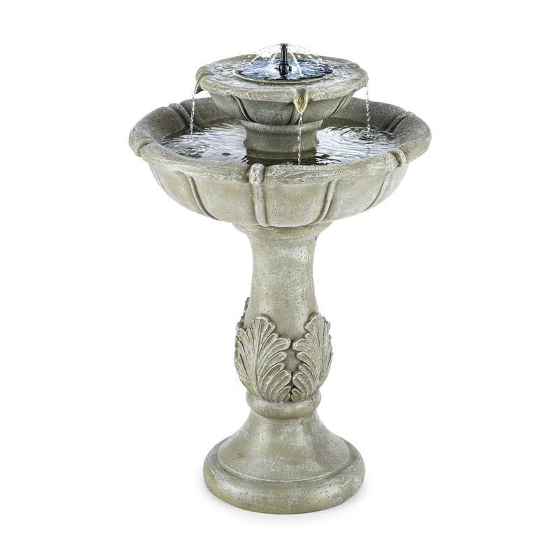Outdoor Acrylic Birdbath Fountain with Lights