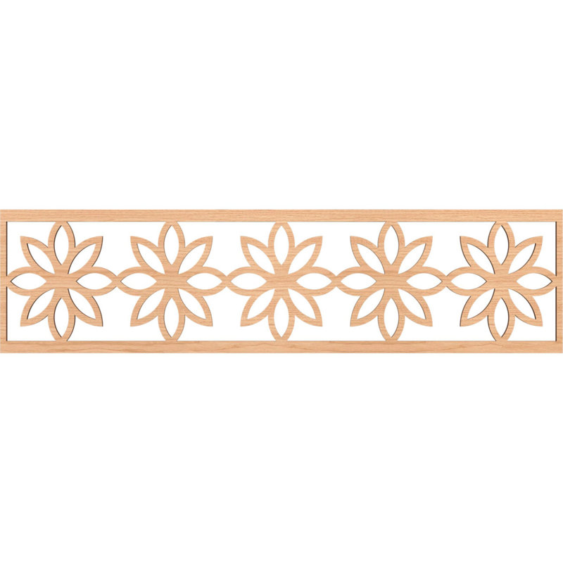 Moulure de marguerite Daisy, Noyer blanc, H 12 po x l 47 po x P 0,25 po