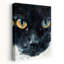 Chat noir captivant, art mural contemporain-129147722