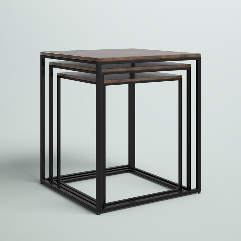 Amaliya Solid Wood Top Nesting Tables