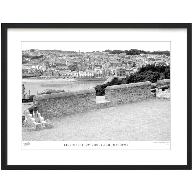 Bideford, From Chudleigh Fort C1955 - Single Picture Frame Print, 40cm H x 50cm W x 2.3cm D