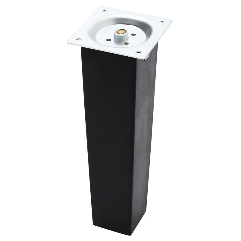 Venezia Solid Wood Table Leg, Black, 20cm H x 5cm W x 5cm D