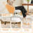 Teddy Fleece Makeup Office Chair Swivel Chair  Vanity Chair With Pillow-121488787