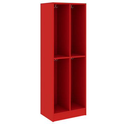 Double Wide Four Compartment Classroom Cabinet Locker