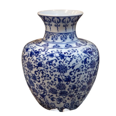 Ceramic Chinoiserie Ginger/temple Jar Blue&white
