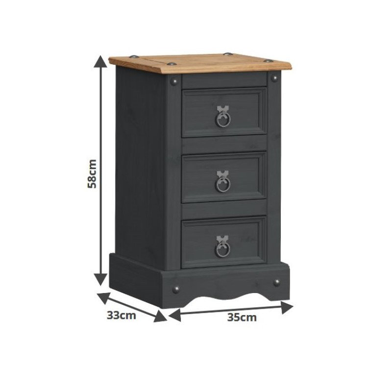 Chiasson 35cm W Solid Wood Bedside Table
