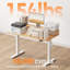 Bureau debout électrique de 48 po avec tiroirs, bureau réglable en hauteur avec tablette de rangement rétractable, table d'ordinateur de bureau à la maison-117495710-117495714
