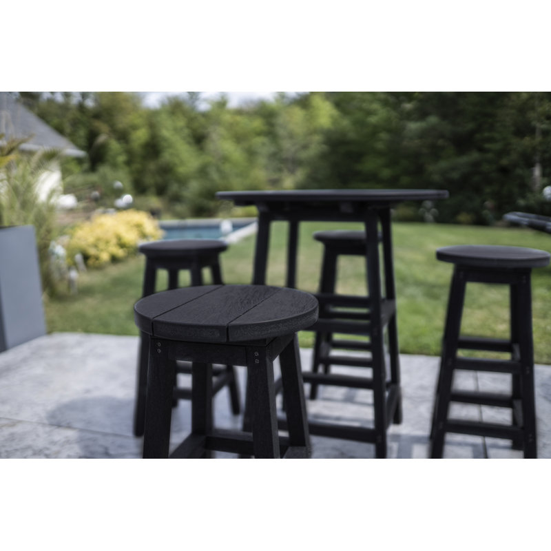 Table bistro Shay, Noir, H 41 po x l 32 po x L 32 po